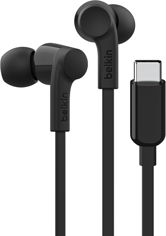 17, 16, S26, 10, Belkin SoundForm Wired Earbuds with USB-C Connector, in-Ear Earphones w/Microphone - USB-C Headphones
