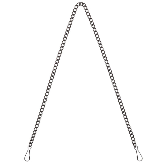 Bieye Metal Chain with Safety Hooks for Tiffany Style Stained Glass Window Panel Hangings, 30 inches Long Black Electrophoretic Coating, Chain001