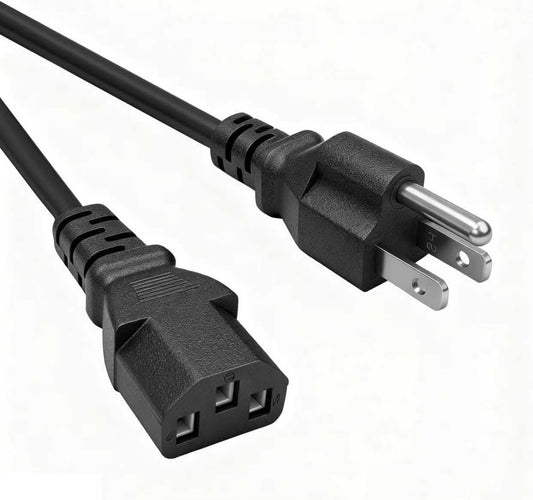 Cilhrok 3 5Ft Universal Prong AC Power Cord, Replacement PC Power Cable for Desktop Computer, Monitor, Printer