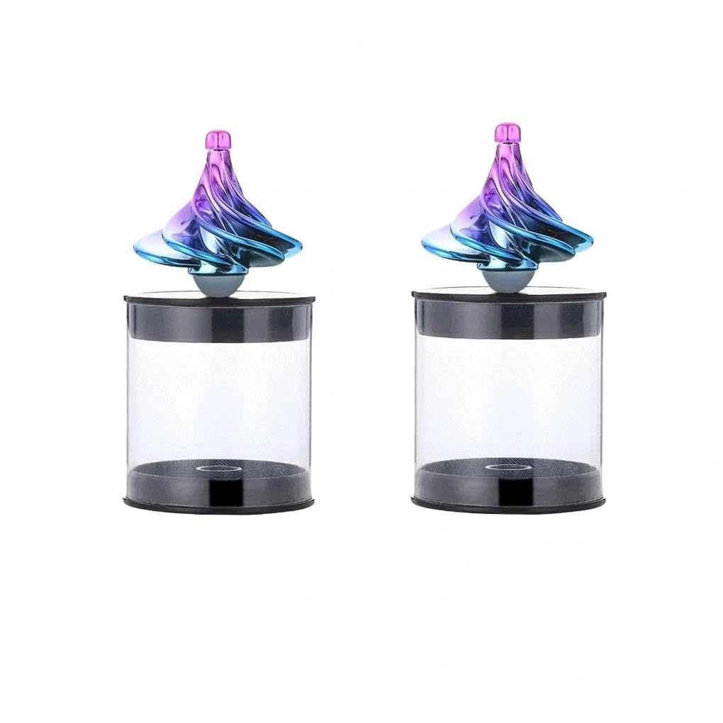 Magnetic Airflow Spinning Top – Wind-Powered Fidget Toy for Stress Relief & Focus – Aerodynamic Tornado Spinner with Magnetic Base – Unique Desk Toy for Adults and Kids – Perfect Office Gift