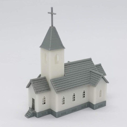 Outland Models Country Church - Detailed Railway Scenery in 1:160 N Scale