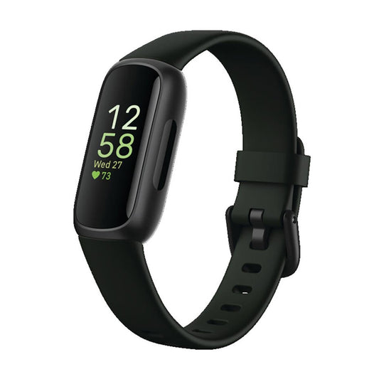 Fitbit Inspire 3 Health & Fitness Tracker with Stress Management, Workout Intensity, Sleep Tracking, 24/7 Heart Rate - 3-Month Google Health Premium Membership Included - Midnight Zen/Black