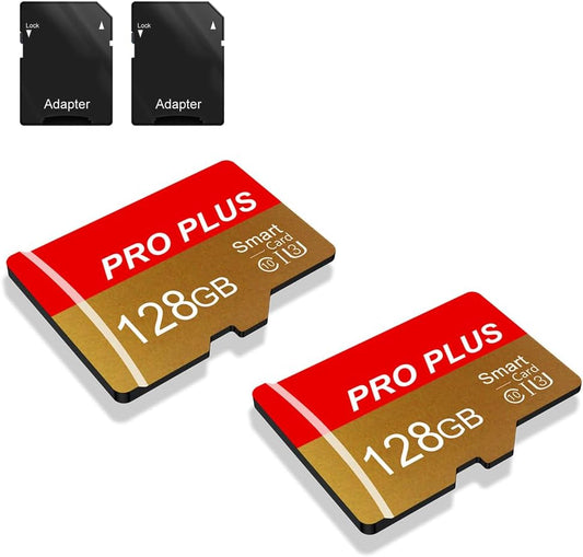 Bliksem 2 Pack 128GB C10 A1 (TF162 128GB) TF Card with Adapter, High Speed Memory Card, UHS-I Memory TF Card