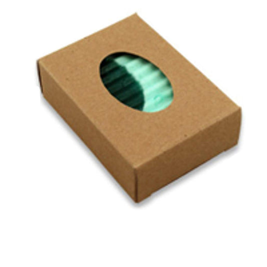 Oval Window Soap Boxes – Kraft Recyclable Packaging for Handmade Soap, Elegant Artisan Packaging for Weddings, Boutiques, Craft Fairs – 2 3/4" x 3 13/16" x 1 3/16" - 50 Pack