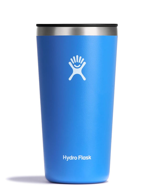 Hydro Flask All Around Tumbler Press-in Lid, Insulated Travel Mug, Stainless Steel Coffee Cup 20 Oz Cascade Blue