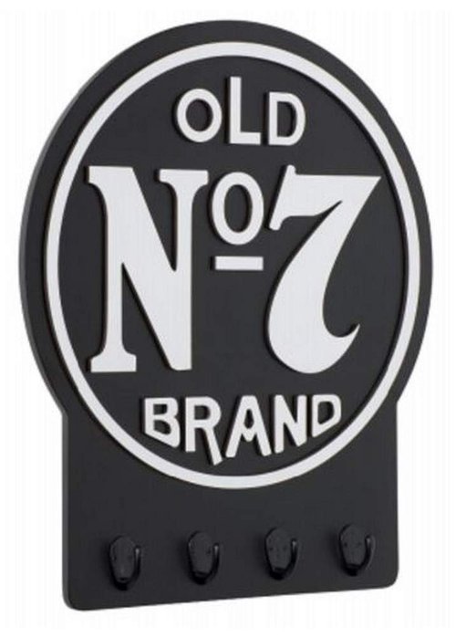 Jack Daniel's Old No. 7 Key Rack - 4 Hooks, Model# JD-35301