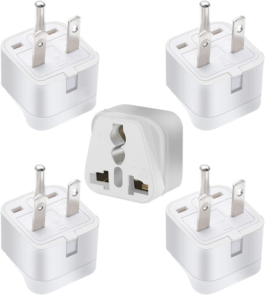 TEWOXIN 5PCS 6-15P Adapter,15A 250V NEMA Plug International to US/Canada Power Plug Converter,for Professional