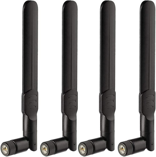BINGFU 8dBi 4G (4-Pack) SMA Male LTE Antenna for Wireless CPE Router, Hotspot, Cellular Gateway, Trail/Game/Outdoor