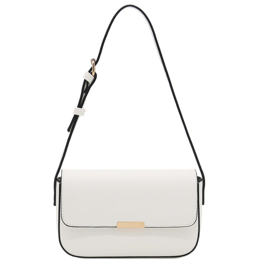 Mini Classic Rectangular Flap Purse Underarm Shoulder Bag (White)