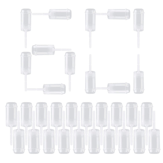 EKIND Round Shape Clear Push-Up Cake Pop Shooter Plastic Containers with Lids, Base & Sticks, Pack of 40