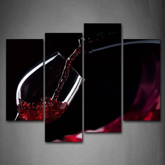 Red Wine Wall Art Wine Bar Canvas Painting The Picture Print On Canvas Food Pictures for Kitchen Living Room Home Decor