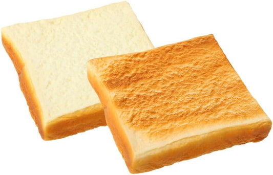2 4.52X4.52X0.78 Inch Kisangel Simulated Bread Adornments Pcs Realistic Toast Model Ornaments for Photography Props
