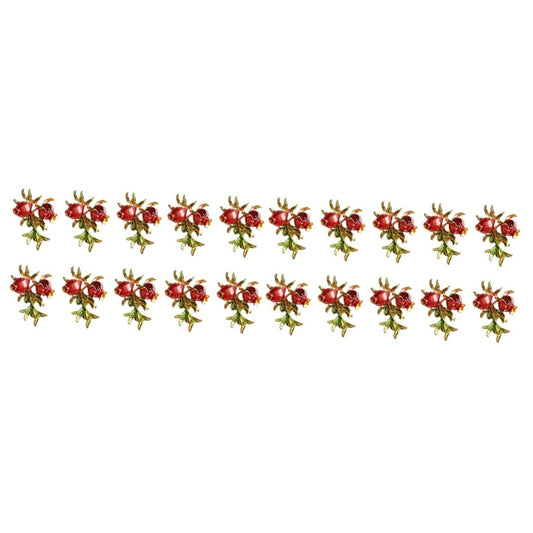 EXCEART 20 Pcs Delicate Pomegranate DIY Headwear Accessories for Hair Clips Bags Shoes Decorative Brooch Charms for Crafting Festive Ornaments