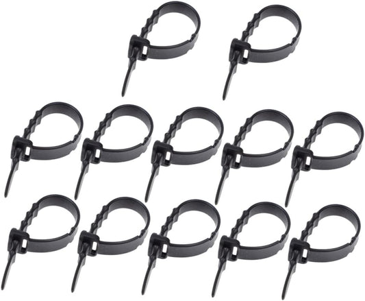 12pcs Silicone Cable Organizer Winder for USB and Headphone Cords Flexible Data Cable Holders for Desk Nightstand