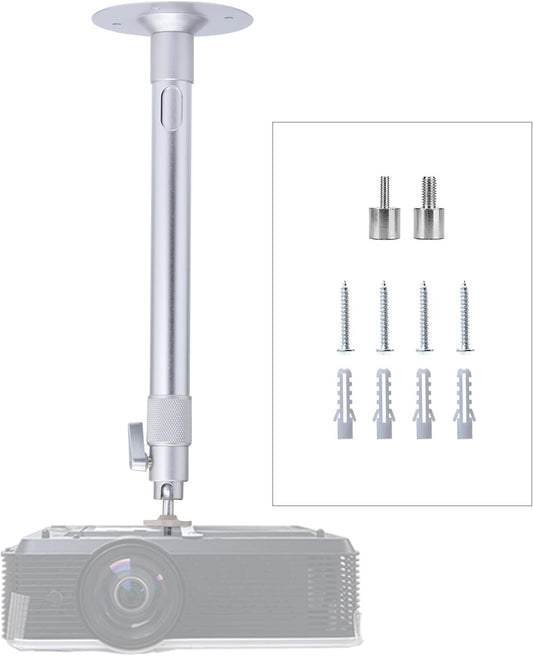 WXLHOTY 11.8 inch 23.6 inch, 11 lbs 360 Universal Projector Wall Ceiling Mount Hanger Adjustable Length from to Load