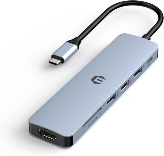 Tiergrade 7-in-1 100W 3 3.0, USB C Hub Multiport Adapter, USB C Docking Station with HDMI, PD Charging Port, USB SD/TF