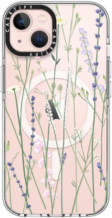 CASETiFY 13 6.6 3X Clear iPhone Case [Not Yellowing / ft. Military Grade Drop Protection/Magsafe] - Gigi Garden Florals