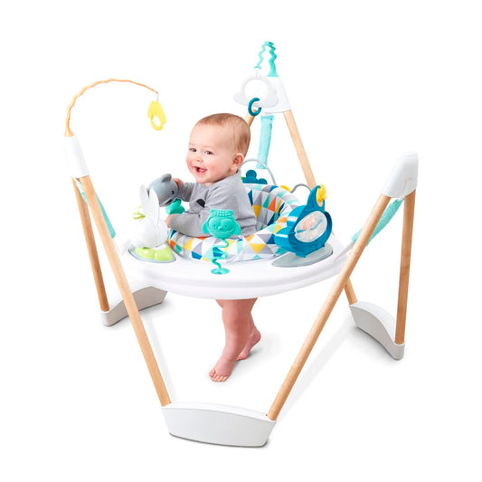 Evenflo Exersaucer Wood Frame Jumper, Woodland Wonder