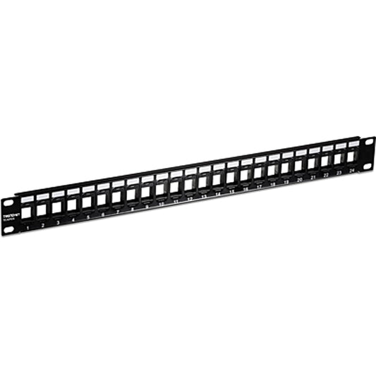 24-Port 1U 1U 19" Recommended TC-K25C6 TC-K50C6 Cat6 TC-KP24 TRENDnet Blank Keystone Patch Panel, Metal Rackmount