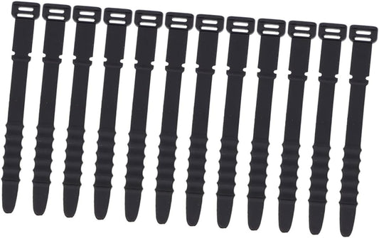 12pcs Silicone Cable Organizers Headphone Cord Keepers USB Cable Winders for Desk Nightstand Office Tangle Management