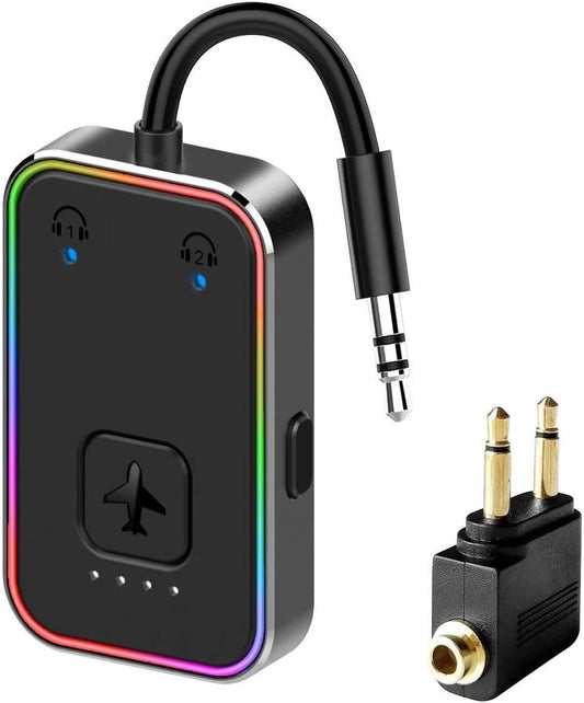 Beeitzie 2026 5.4 2 Ultra Airplane Bluetooth Transmitter aptX LL Low Latency, Supports Headphones Simultaneously