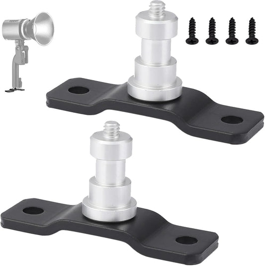 2-Pack 5/8" 1/4" T-Type Wall Ceiling Mount Light Stand Stud with Thread Anchor for Studio Lighting