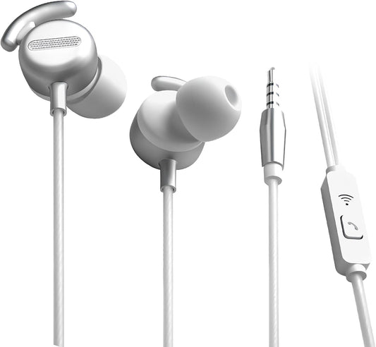 BQRTUIO 10mm 3.5mm Wired in-Ear Earbuds with Microphone, Hi-Fi Sound, Noise-Isolating Fit, Drivers, Jack for Phone