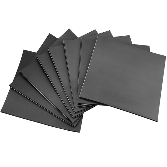 DGSL 8 Pcs Foam Sheets Self Adhesive, 1/4 in Thick X 8 in X 8 in Closed Cell Foam Pad Neoprene Rubber Sheets Non-Slip Insulation Pads Vibration for Furniture Crafts Cars
