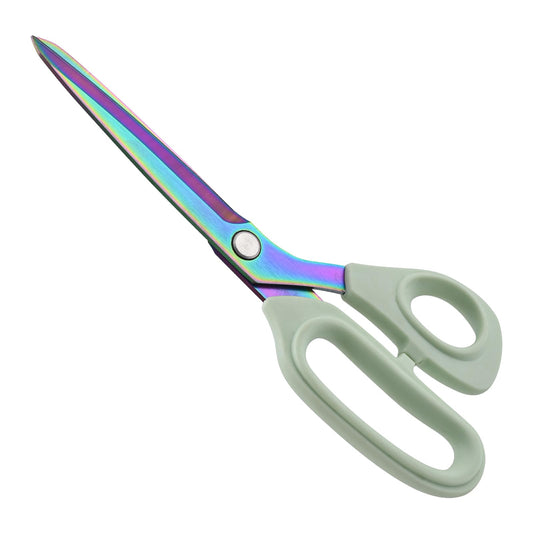 Premium Fabric Scissors Heavy Duty Multi-Purpose Titanium Coated Stainless Steel Leather Sewing Tailor's Scissors with Comfortable Handles, Craft Clothing shears (9.8Inch)