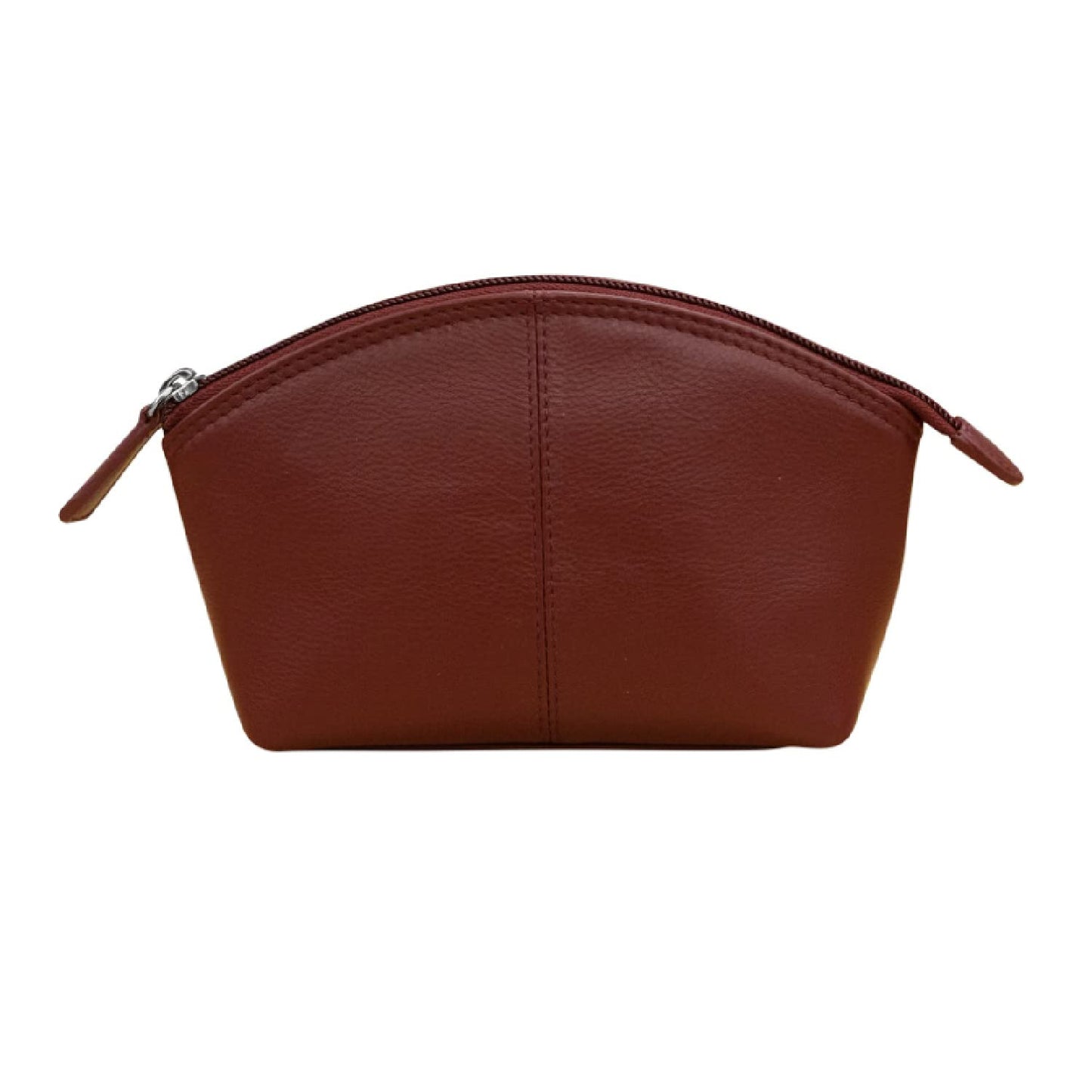 ili New York Genuine Leather Cosmetic Pouch – RFID Blocking, Leather Makeup Bag for Purse with Top Zip Closure & Interior Zip Pocket, Perfect as a Compact and Stylish Travel Cosmetic Bag