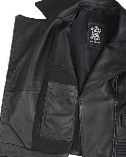 Blingsoul Disc Women's Black Leather Jacket | [1301823] Gadot Black, M