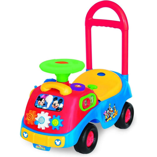Kiddieland Mickey & Friends Activity Ride-On with Music, Lights & Sounds, Toy Phone, Steering Wheel, Toddler Push Car for Ages 12–36 Months, Battery Powered