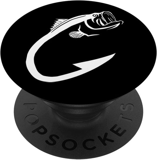 BoredKoalas Fishing Fish Hook Cool Fishing Lover Angling Dad Fisherman Gift PopSockets Adhesive PopGrip