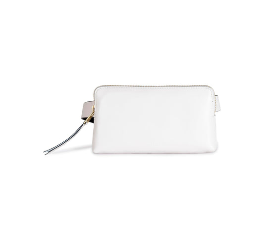 AllSaints Women's Leather Zip Belt Bag, Removable Zip Pouch for Hands-Free Carrying, 25 MM, Small/Medium, Roe