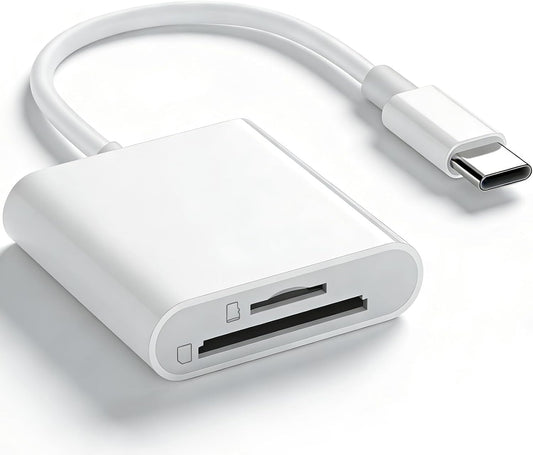 wtyixs 2 16/15/iPad/Mac/MacBook/Laptop USB C SD Card Reader, Type C Card Reader with SD MicroSD Slots SD Card Memory