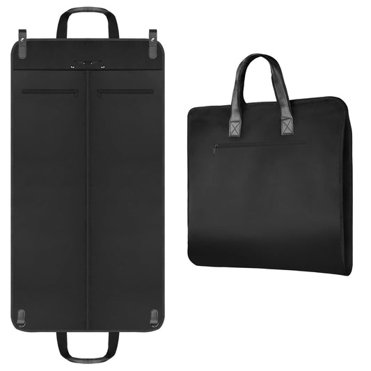Univivi 43" Garment Bags for Travel, Heavy Duty Suit Travel Bag for Men&Women, Foldable Garment Bags for Hanging Clothes with 5 Zipper Pockets for Suit, Coats, Shirt,Short Dress