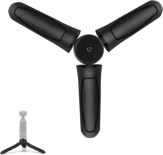 BOXOB 3 2, Mini Tripod Compatible with DJI Osmo Pocket & Black ABS Portable Pocket Stand Tripod Mount Selfie Stick