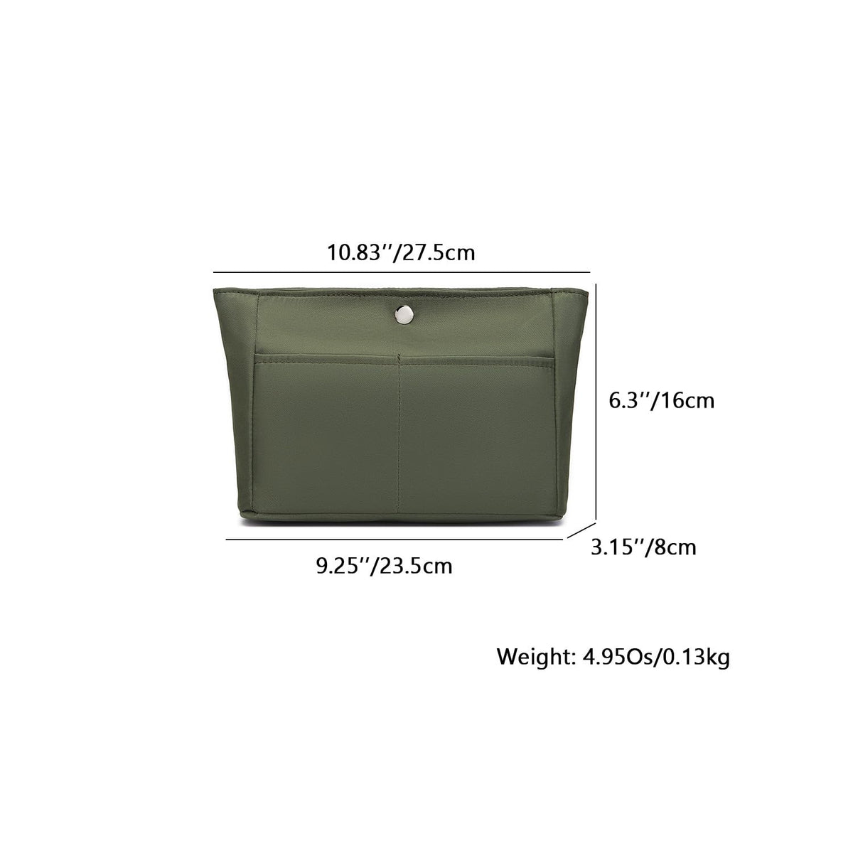 YONEBN waterproof Storage Bag Lightweight Large Capacity nylon Bag Inner Bag Handbag Organizer (Nylon/Army Green)