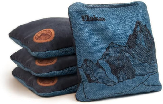 Elakai Cornhole Bags All Weather Dual Sided Slick and Stick Regulation Size and Weight Set of 4 Regulation 6 in x 6 in