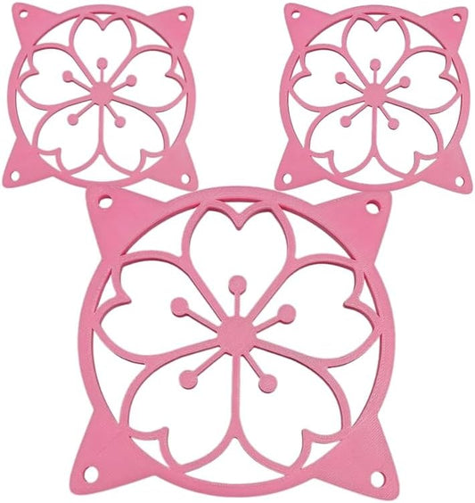 120mm SplashNColor Sakura Fan Grill Decorative Cover, Super Cute Functional Cherry Blossom Cooling PC Fan Cover