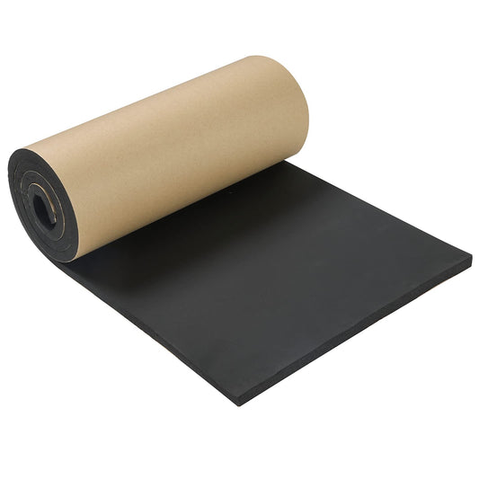 MYFULLY Sponge Neoprene Roll with Adhesive, Waterproof Foam Rubber Sheet Cut to Multiple Dimensions and Lengths for Shock Pad, Gaskets, DIY, Crafts (1/2" Thick x12 Wide x 54" Long)