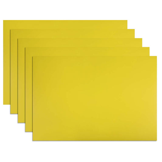 uxcell 5 Pcs Dry Erase Magnetic Strip 11.7" x 8" Magnetical Sheet Labels Stickers Writable Yellow for Whiteboards Refrigerator and Crafts