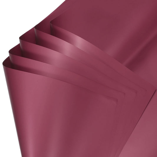 uxcell 60 Sheets Flower Wrapping Paper, 21.5" x 21.5" Waterproof Floral Bouquet Wrapping Papers Florist Supplies for Wedding Party Gift Packaging DIY Crafts, Burgundy