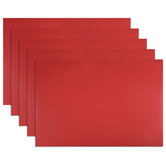 uxcell 5 Pcs Dry Erase Magnetic Strip 11.7" x 8" Magnetical Sheet Labels Stickers Writable Red for Whiteboards Refrigerator and Crafts