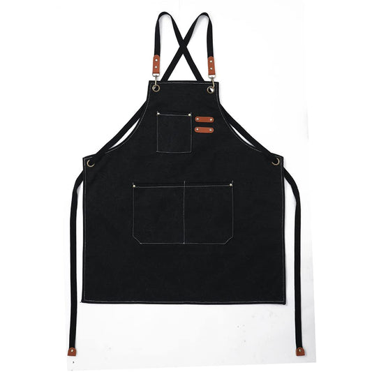 Turbokey Kids Aprons for Girls and Boys Toddler Aprons with Pockets Cooking Baking Painting Crafting Art Gardening Adjustable (Black)