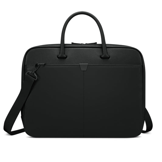 Lenovo 15.6-inch Laptop Bag (T200) - Water Resistant Leather Messenger Bag with Padded Device Compartment – Multi Compartment Professional Handbag with Shoulder Strap for Travel & Business