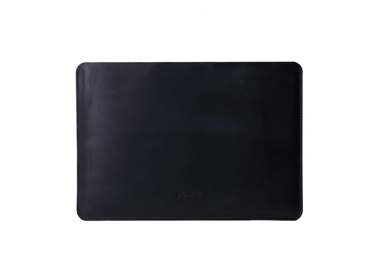 Black Leather Laptop Case Made for 15in MacBook Air Sleeve - Carrying Protective Sleeves Compatible with MacBook Air 15" M2 M3 M4 A2941 А3114 A3241 2022 2023 2024 2025, Genuine Vintage Leather, Black