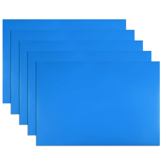 uxcell 5 Pcs Dry Erase Magnetic Strip 11.7" x 8" Magnetical Sheet Labels Stickers Writable Blue for Whiteboards Refrigerator and Crafts