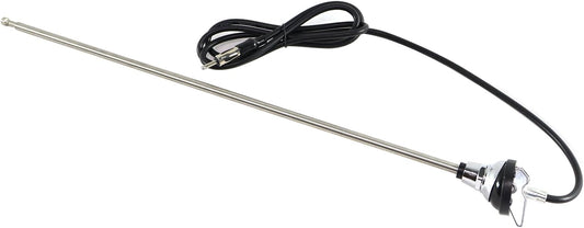 1409KMT 1x 3 Section Retractable Round Base Vintage Style AM/FM Radio Antenna Assy Kit Fits Multiple Brands J-e-e-p