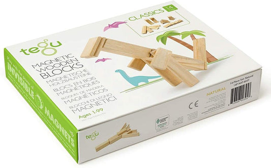 14 Piece Tegu Magnetic Wooden Block Set Natural